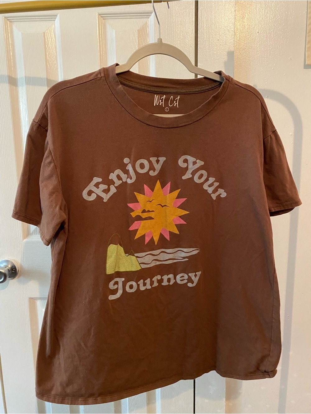 West Coast "Enjoy Your Journey" Brown Graphic Tee
